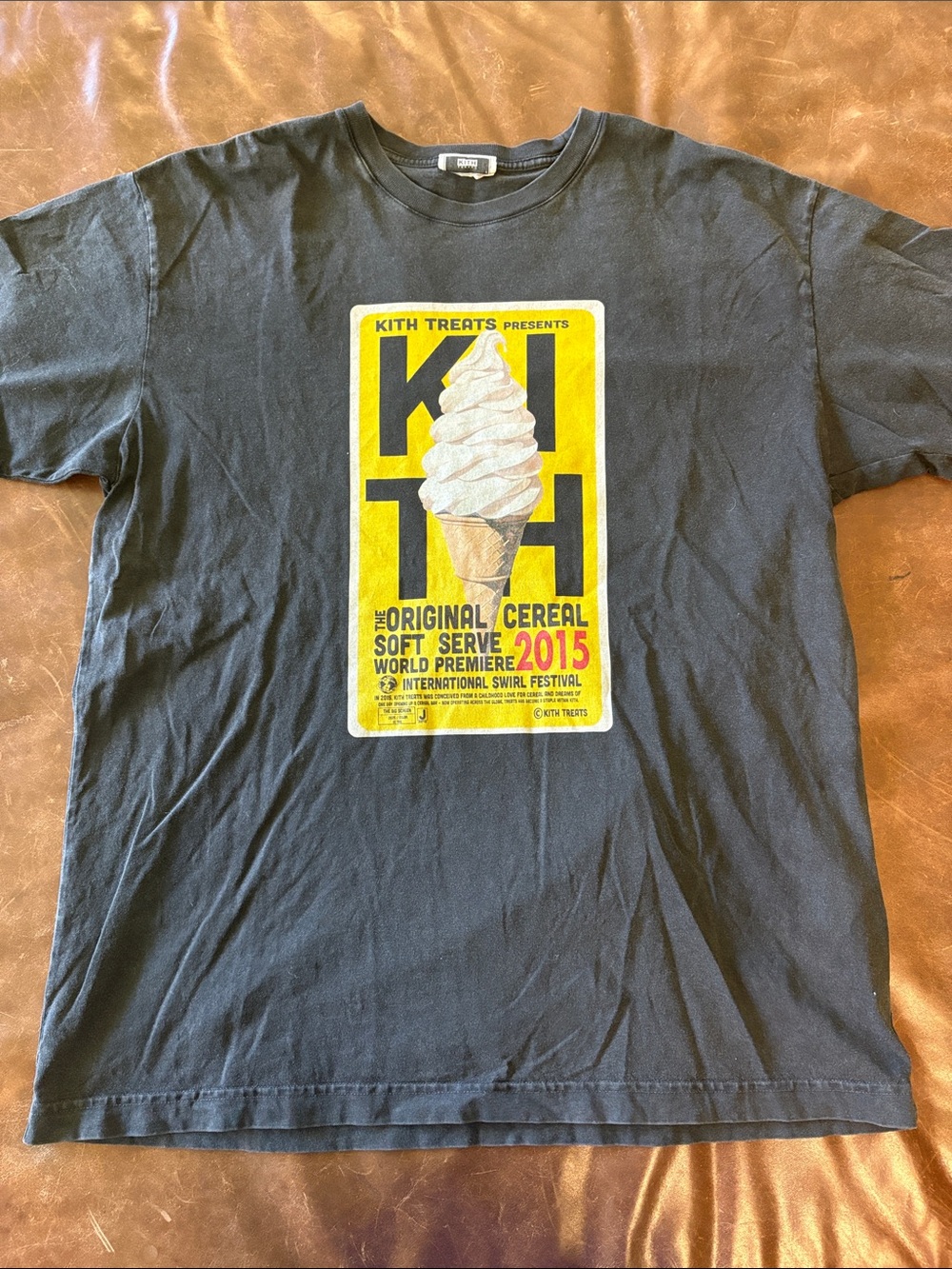 Kith Black Graphic Tee with Yellow Soft-Serve Poster